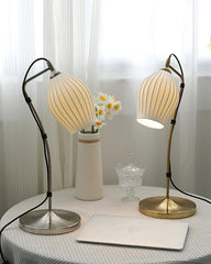 Ceramic Ribbed Side table lamp Table Lamp