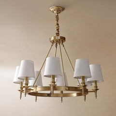Antique Brass Crown Chandelier