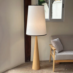 Faux Wood Conical Torchiere Lamp Floor Lamp