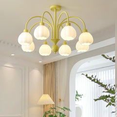 Cream Pumpkin Ball Ceiling fixture Chandelier
