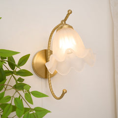 Curved Gooseneck Brass Glass Bracket light Sconce