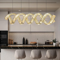 Curved LED Pendant light Chandelier