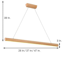 Wood Strip Design LED Modern Kitchen Pendant Lighting Chandeliers