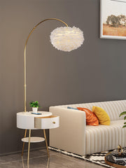 Feather Drawer Uplight Lamp Floor Lamp