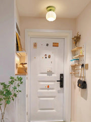 Flower Shaded Semi Overhead light Flushmount Light