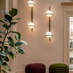 Creative Flowerpot Ball Waterproof LED Black Modern Outdoor Wall Light