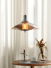 Flying Saucer Chrome Droplight Pendant Light