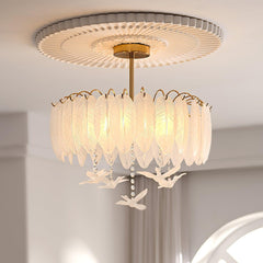 Glass Feather Ceiling fixture Ceiling Light
