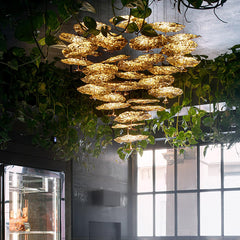 Brass Aviary Constellation Gasolier Chandelier