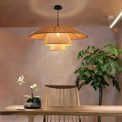Hat Weave Rattan Drop light Pendant Lamp