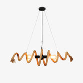 Hemp Rope Industrial Spiral Electrolier Chandelier