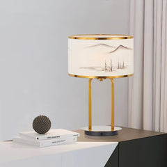 Landscape Painting Side table lamp Table Lamp