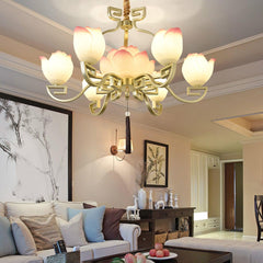 Lotus Bloom Gasolier Chandelier