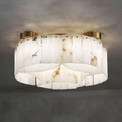 Luxe Alabaster Brass Flush mount light Ceiling Lamp