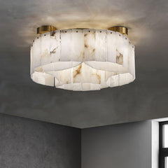 Luxe Alabaster Brass Flush mount light Ceiling Lamp