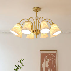 Medieval Ceramic Trumpet Electrolier Chandelier