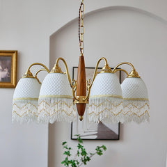 Mesh Tassel Glass Gasolier Chandelier