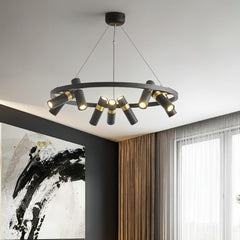 Black Mutil Pipe Ceiling fixture Chandelier