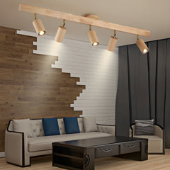Natural Wood Beam Ceiling-mounted light Spotlight Light