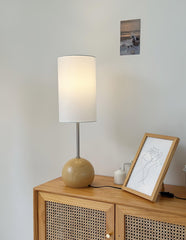 Orbis Wooden Sphere Side table lamp Table Lamp