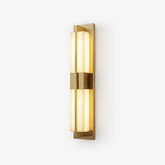 Rectangular Alabaster Brass Bracket light Wall Sconce