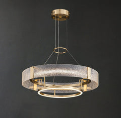 Ripple Glass Gasolier Chandelier