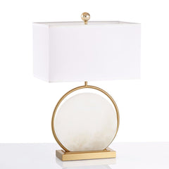 Roma White Marble Side table lamp Table Lamp