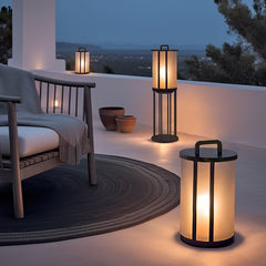 Round Pillar Acrylic Lantern Landscape light Outdoor Lamp