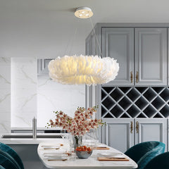 Natural Goose FeatherCeiling Light