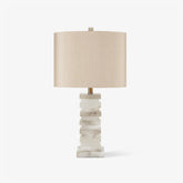 Stacked Alabaster Side table lamp Table Lamp