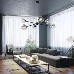 Staggered Glass 6 Light Candelabrum Chandelier