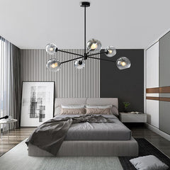 Staggered Glass 6 Light Candelabrum Chandelier