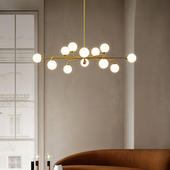 Staggered Glass Globes Electrolier Chandelier