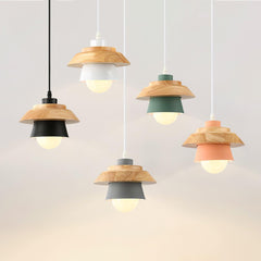 Stone Wood Droplight Pendant Lamp