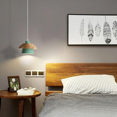 Stone Wood Droplight Pendant Lamp