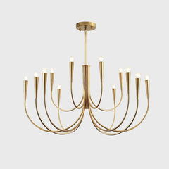 Swoop Arm Gasolier Chandelier