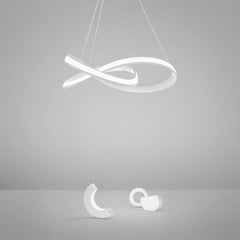 Ribbon Dining Room Chandelier Modern Chandelier with Remote Control