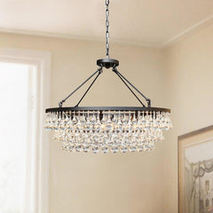 Unique Tiered Crystal Electrolier Chandelier