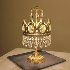 Vintage Crystal Nightstand lamp Table Light