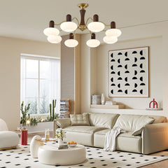 Walnut Color Embrace Ceiling fixture Chandelier