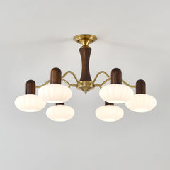 Walnut Color Embrace Ceiling fixture Chandelier