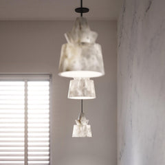 White Alabaster Pendant Light