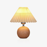Wooden Pleated Bedside lamp Table Lamp