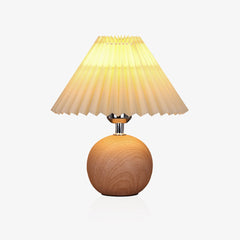 Wooden Pleated Bedside lamp Table Lamp