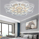 Ring Display Metal Geometric Style Design Flush Mount Lighting LED Bedroom Ceiling Lights