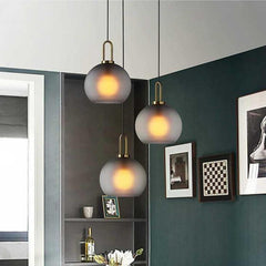 Nordic Style Modern Metal Glass Globe Island Design Industrial Pendant Lighting Ceiling Light