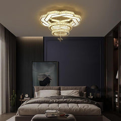 Ambient Crystal LED Flush Mount Light - 20''/24''/31'', Gold or Silver