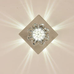 Flower Shaped Electroplated Metal Crystal LED Modern Ceiling Lights