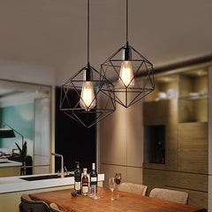 Geometric Cage LED Industrial Modern Ceiling Light Flush Mount Lighting