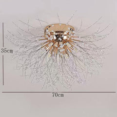 Classic Metal Crystal LED Traditional Flush Mount Lighting Ceiling Lights